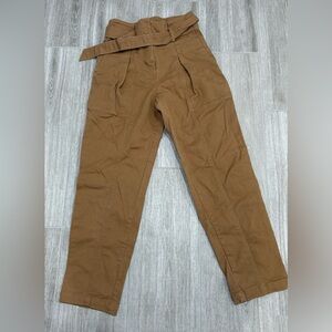 Banana Republic high-rise tapered tan pants